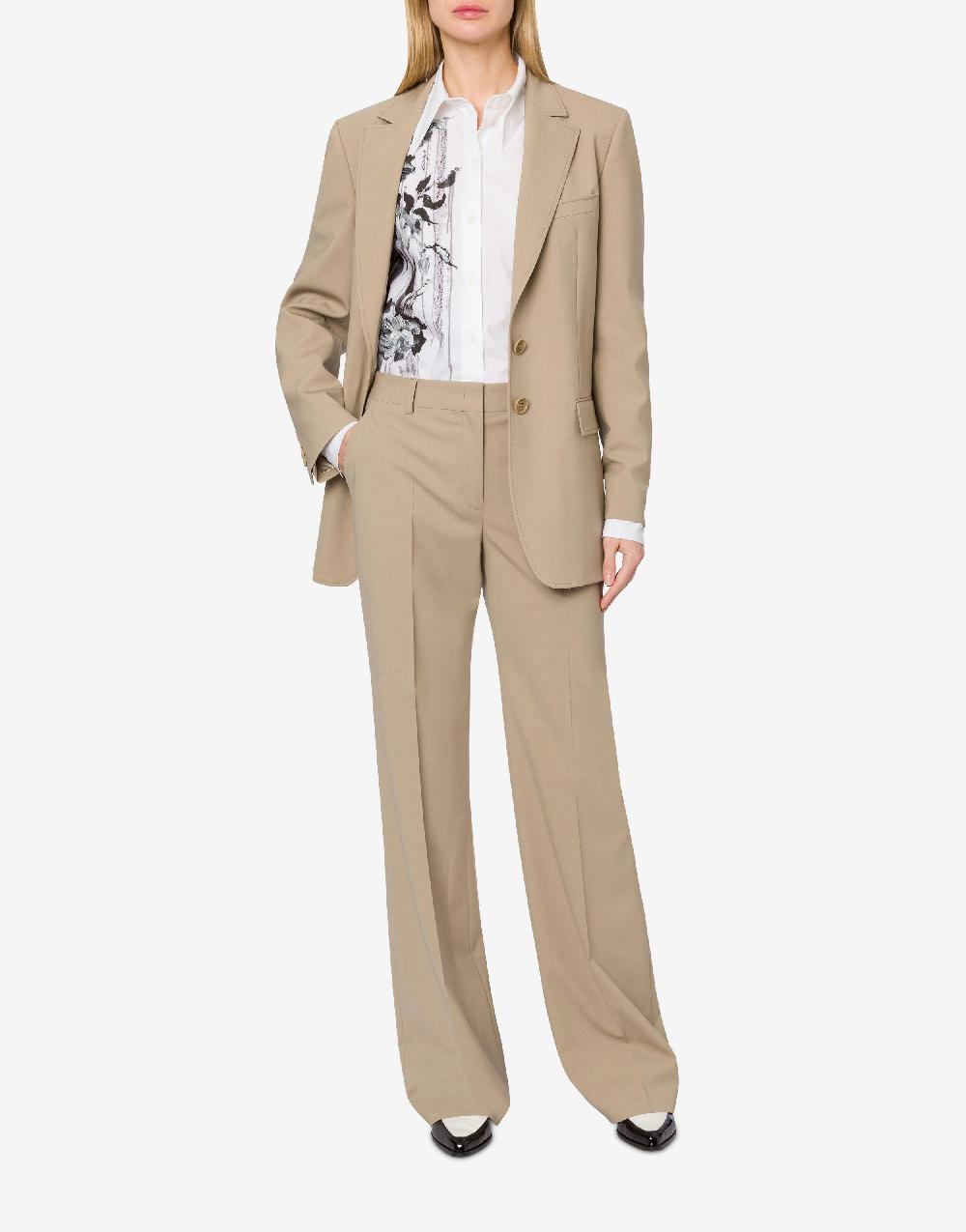 Alberta Ferretti Giacca In Tela Di Lana Stretch