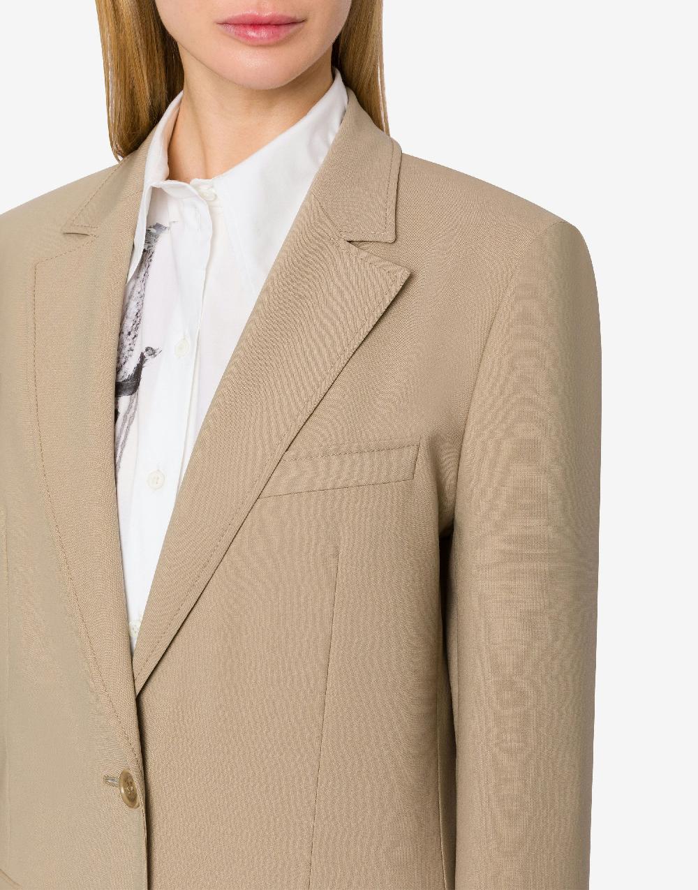 Alberta Ferretti Giacca In Tela Di Lana Stretch