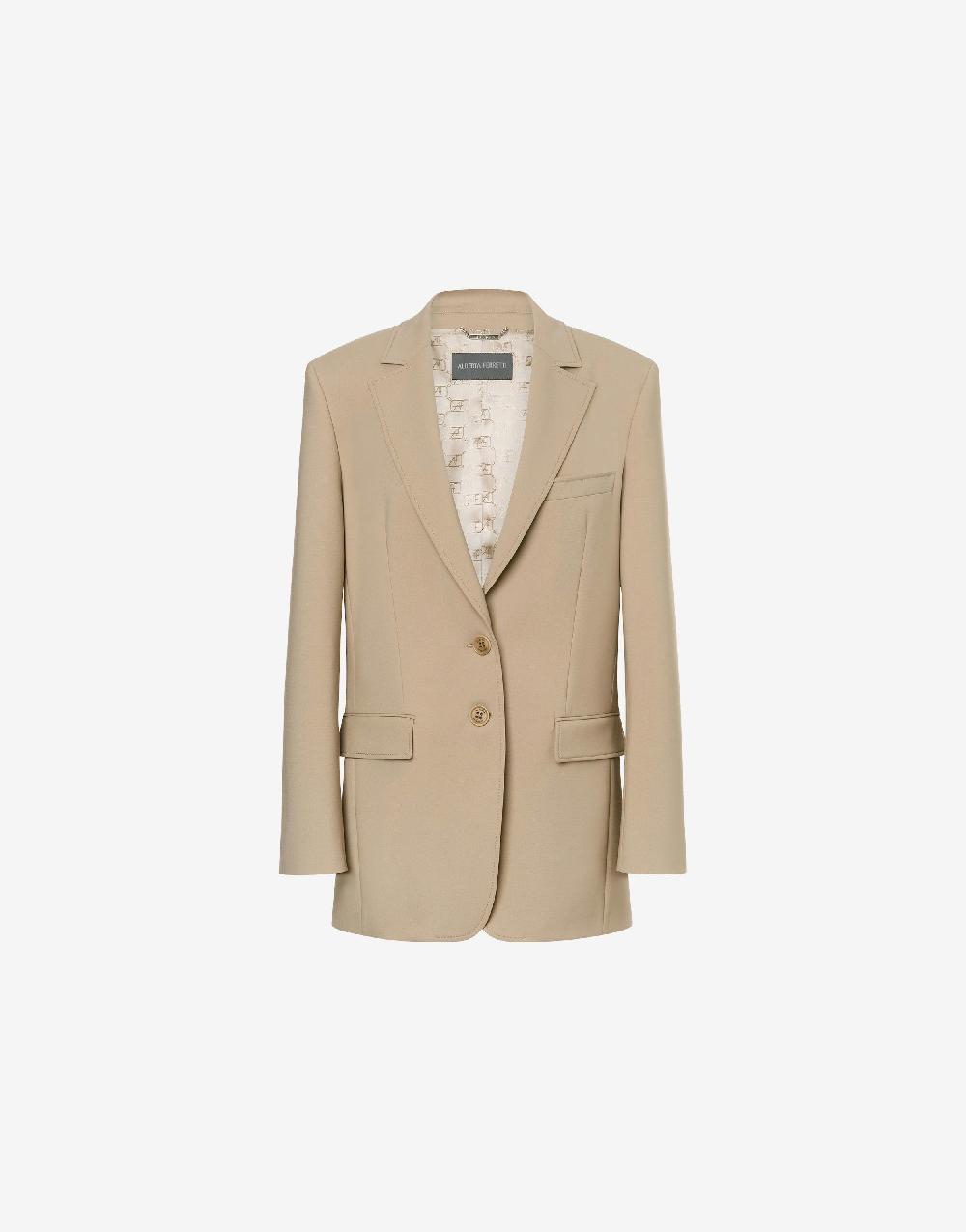 Alberta Ferretti Giacca in tela di lana stretch