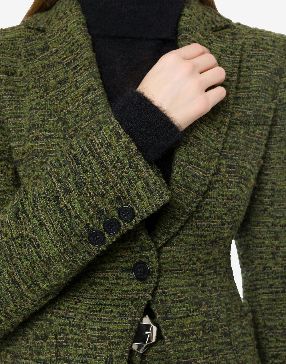 Alberta Ferretti Giacca In Tweed Bottonato