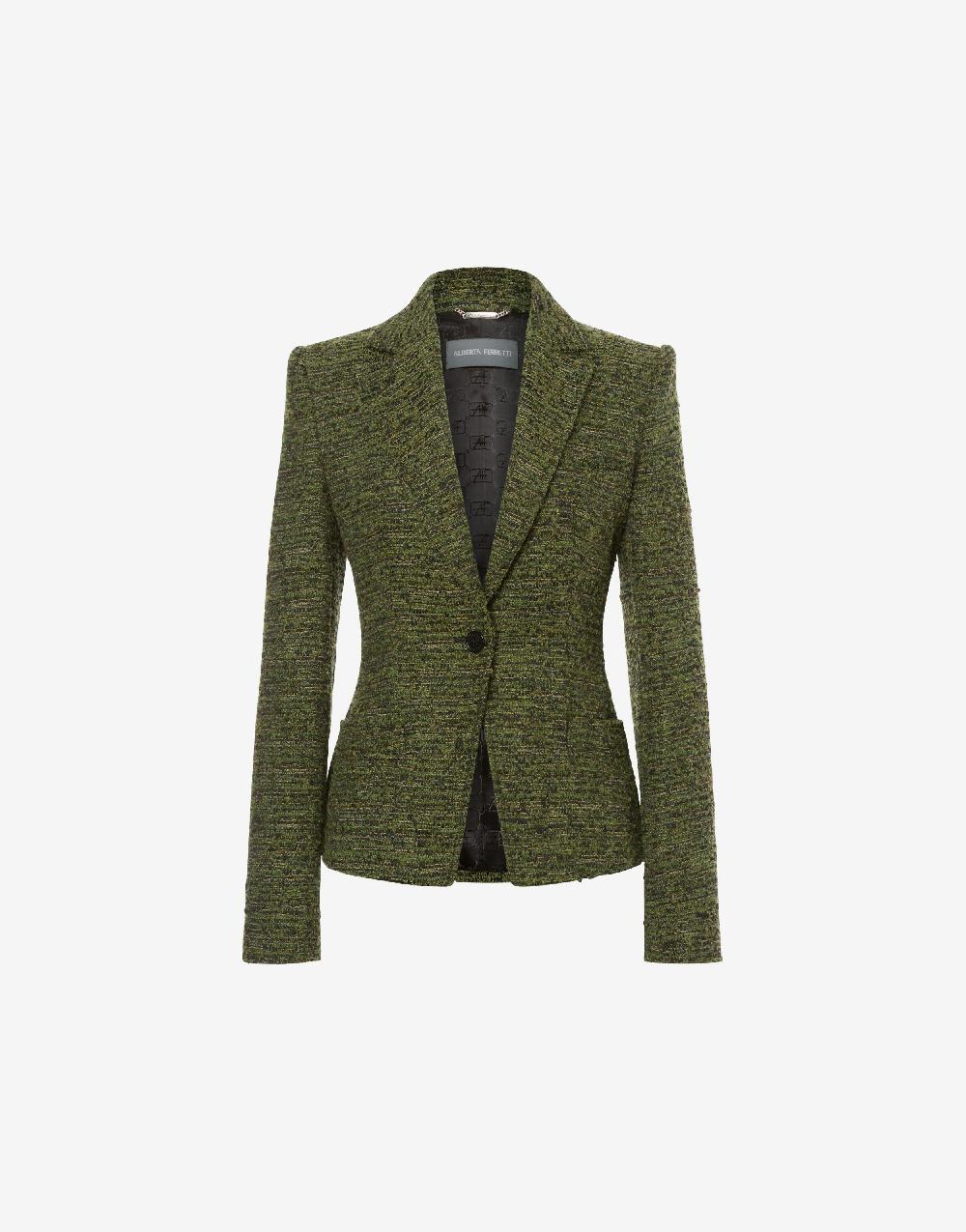 Alberta Ferretti Giacca in tweed bottonato