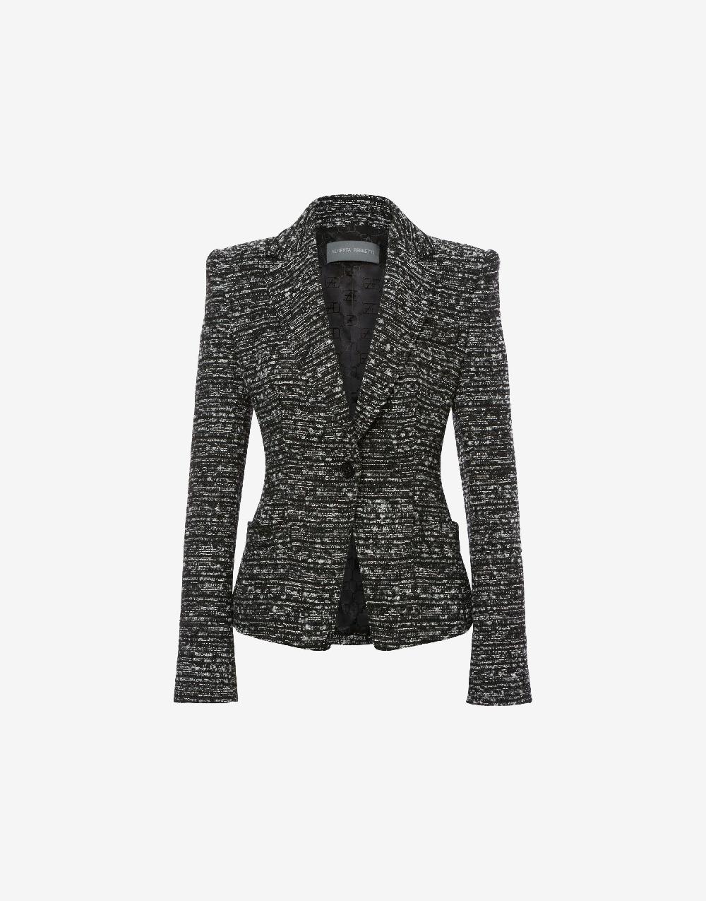 Alberta Ferretti Giacca in tweed bottonato