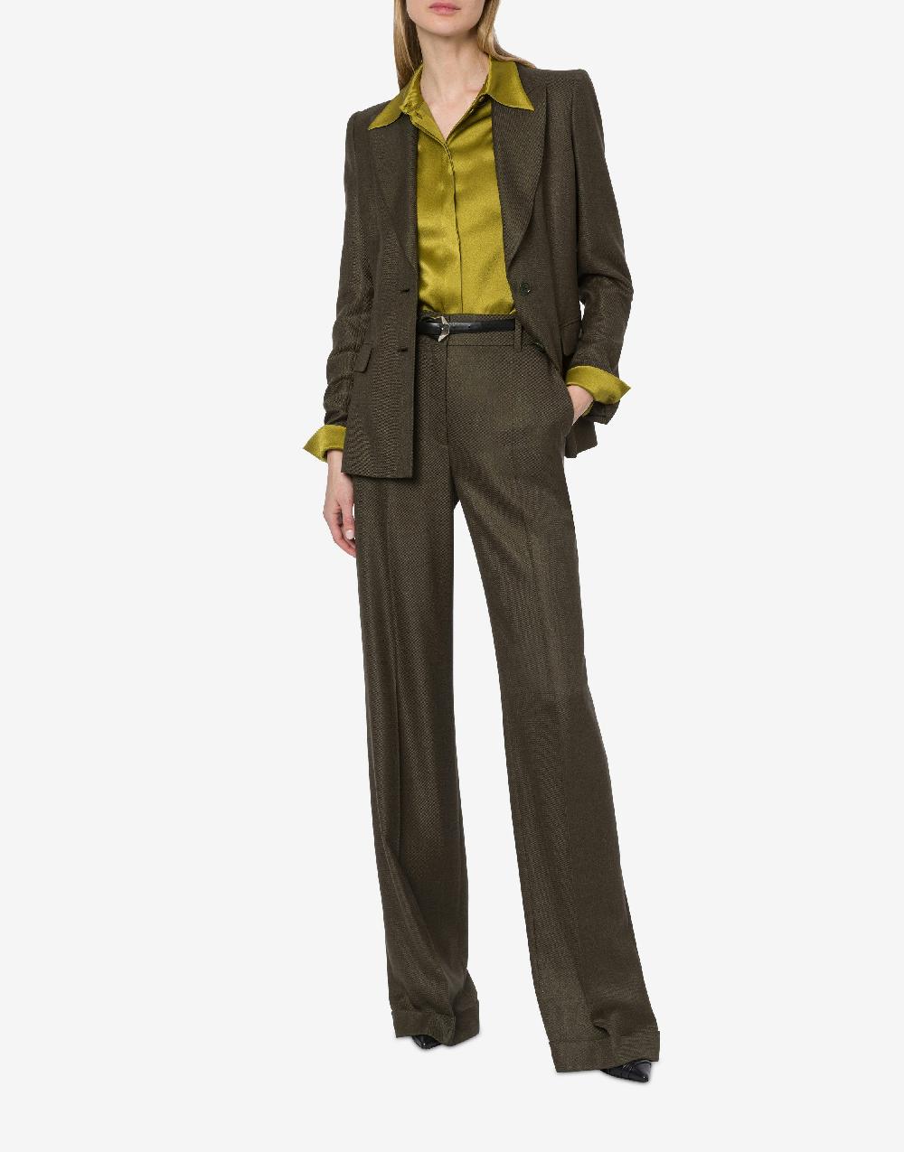 Alberta Ferretti Giacca In Twill Fiammato
