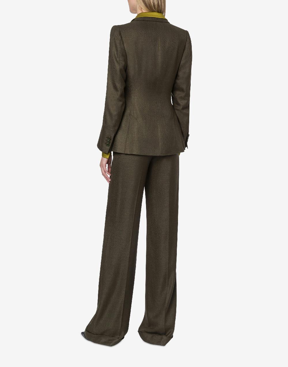 Alberta Ferretti Giacca In Twill Fiammato