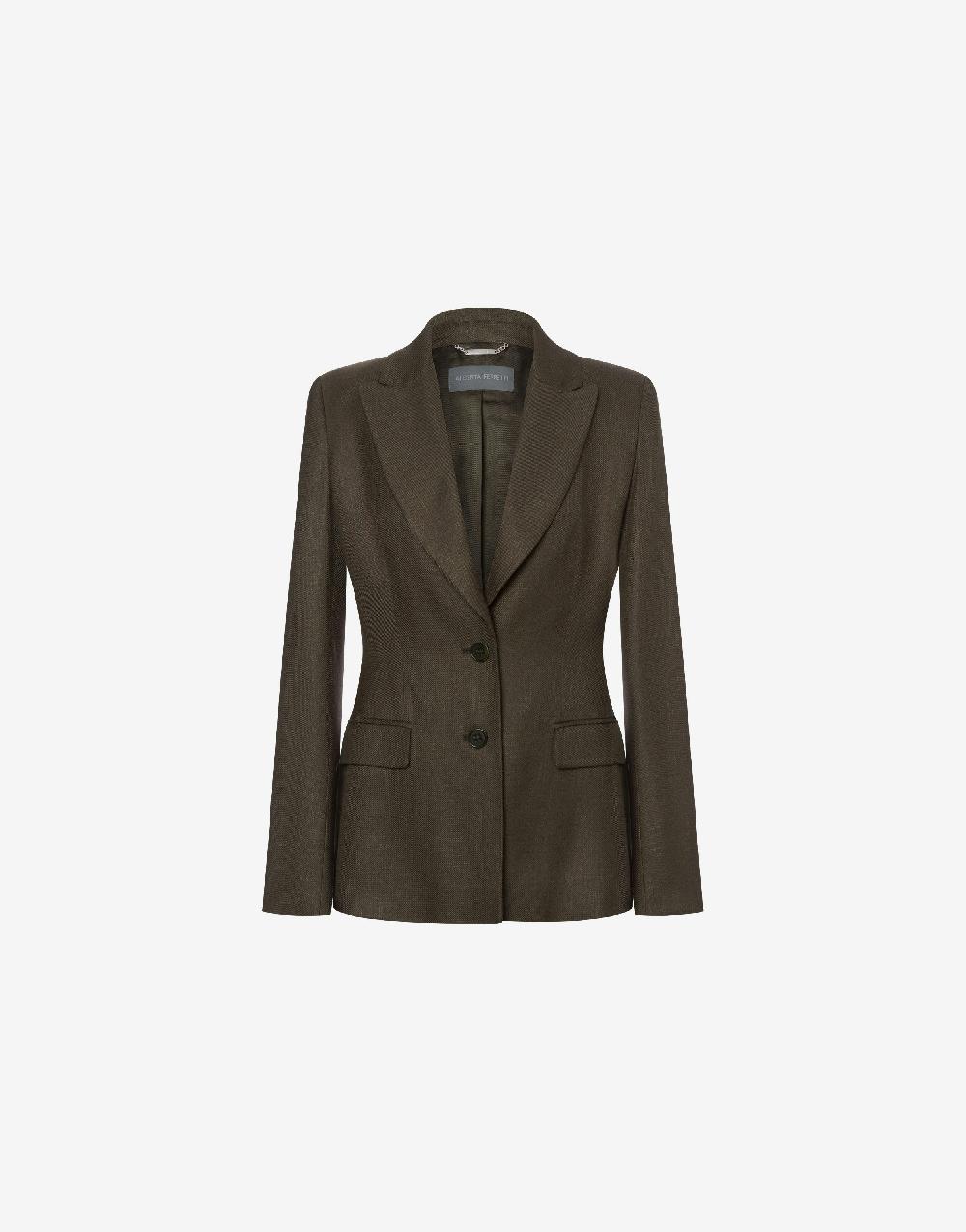Alberta Ferretti Giacca in twill fiammato