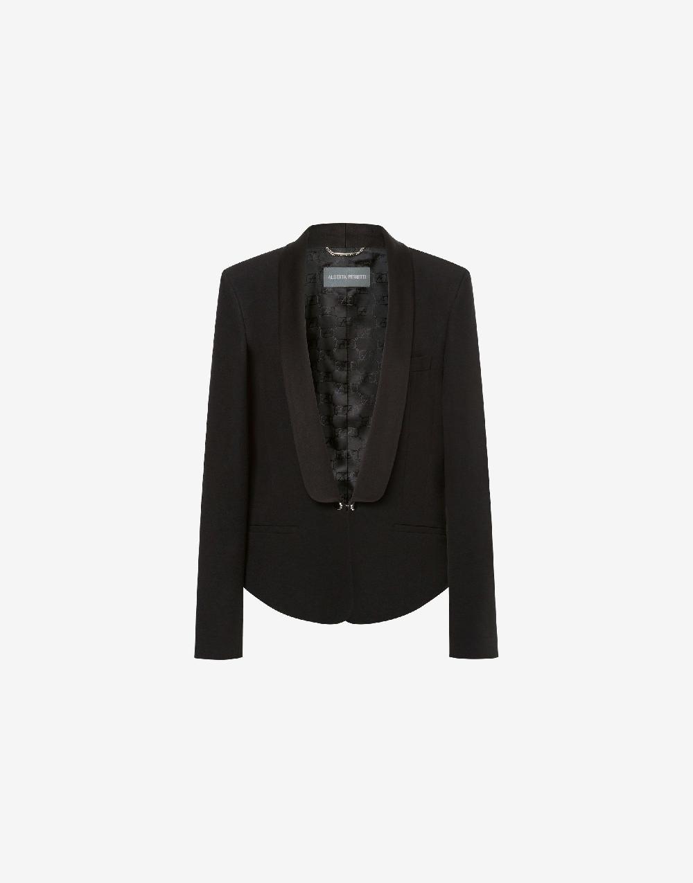 Alberta Ferretti Giacca smoking in enver satin