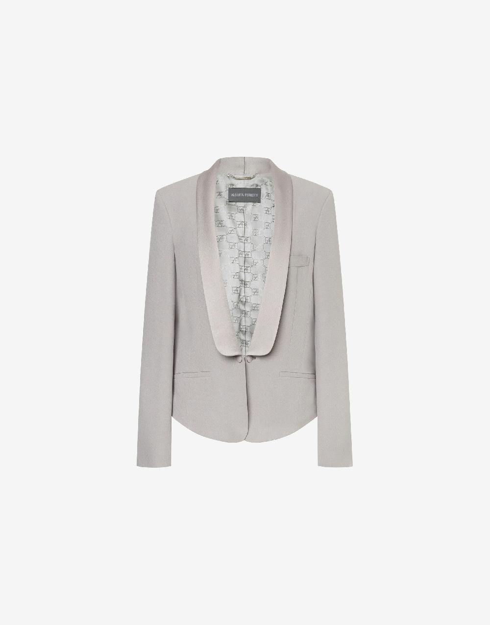 Alberta Ferretti Giacca smoking in enver satin