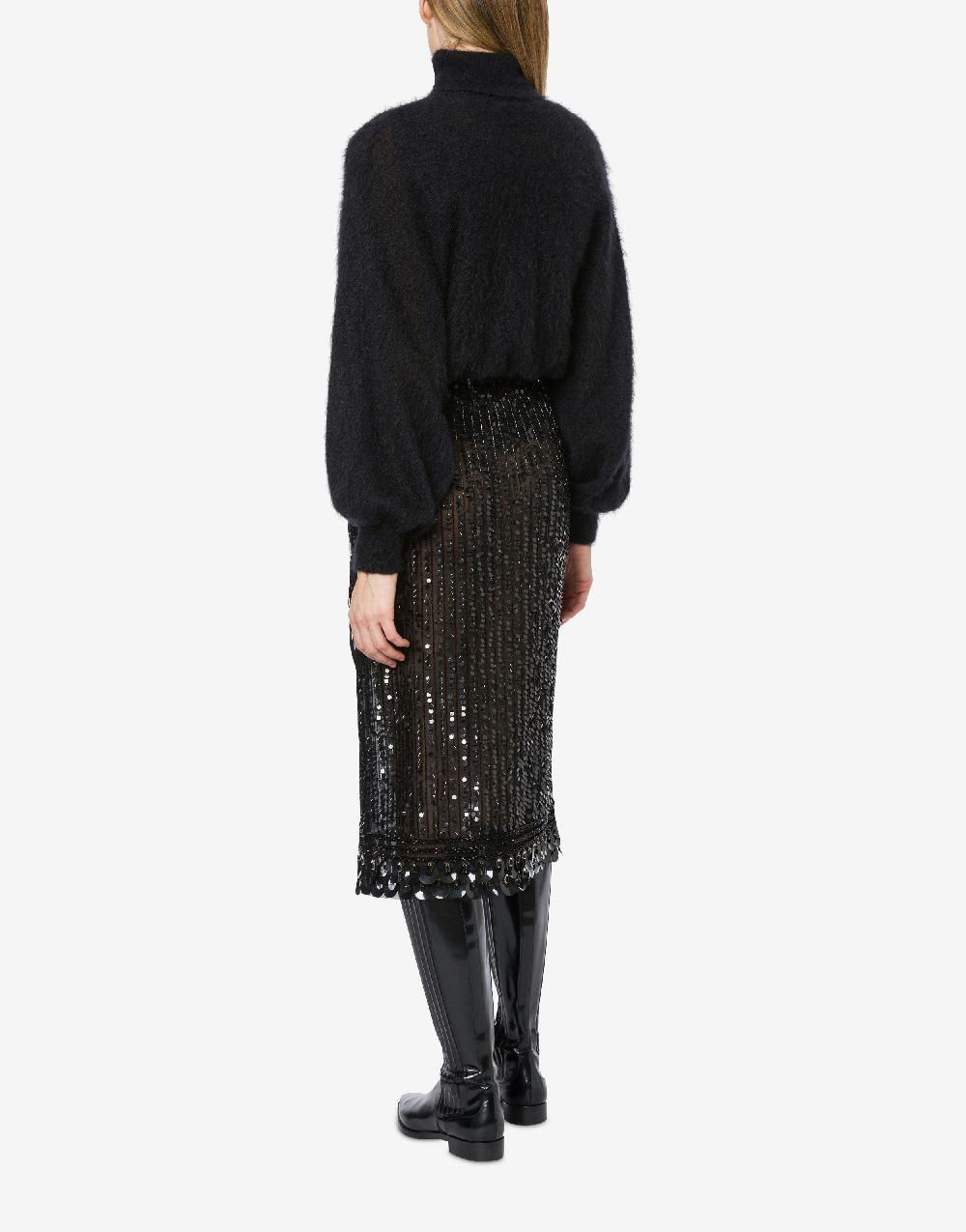 Alberta Ferretti Gonna In Tulle Con Paillettes