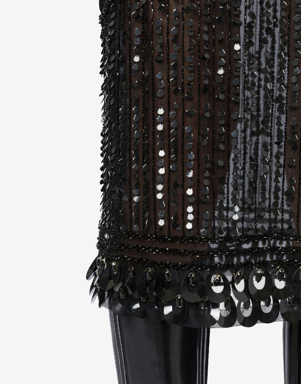 Alberta Ferretti Gonna In Tulle Con Paillettes