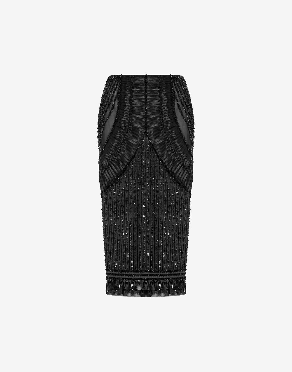 Alberta Ferretti Gonna in tulle con paillettes