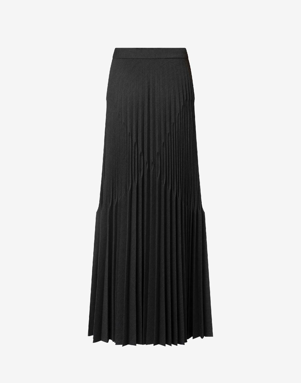 Alberta Ferretti Gonna in twill di lana stretch