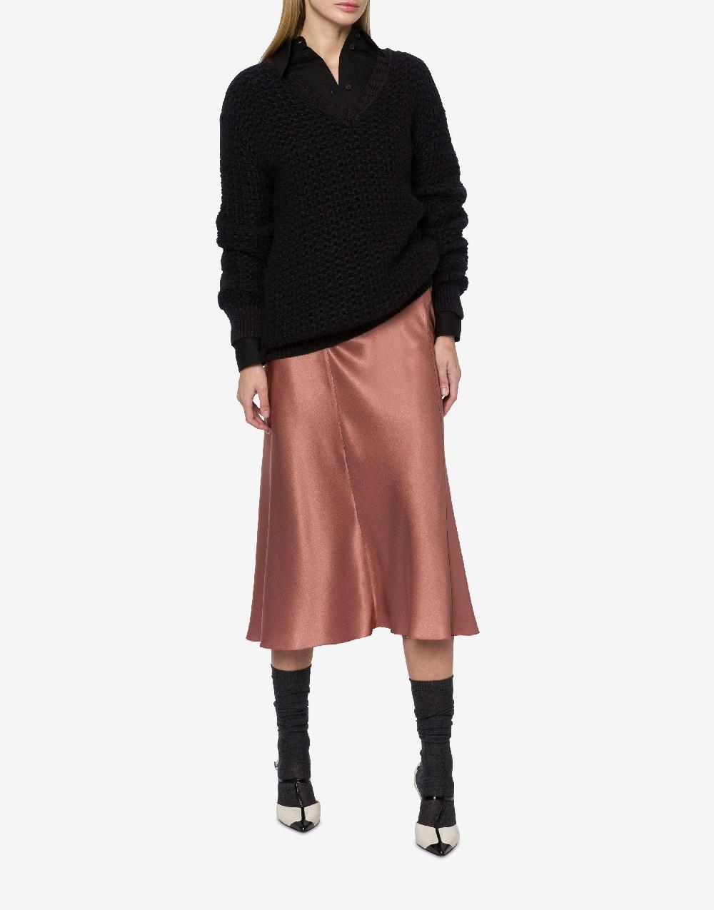 Alberta Ferretti Gonna Longuette In Raso