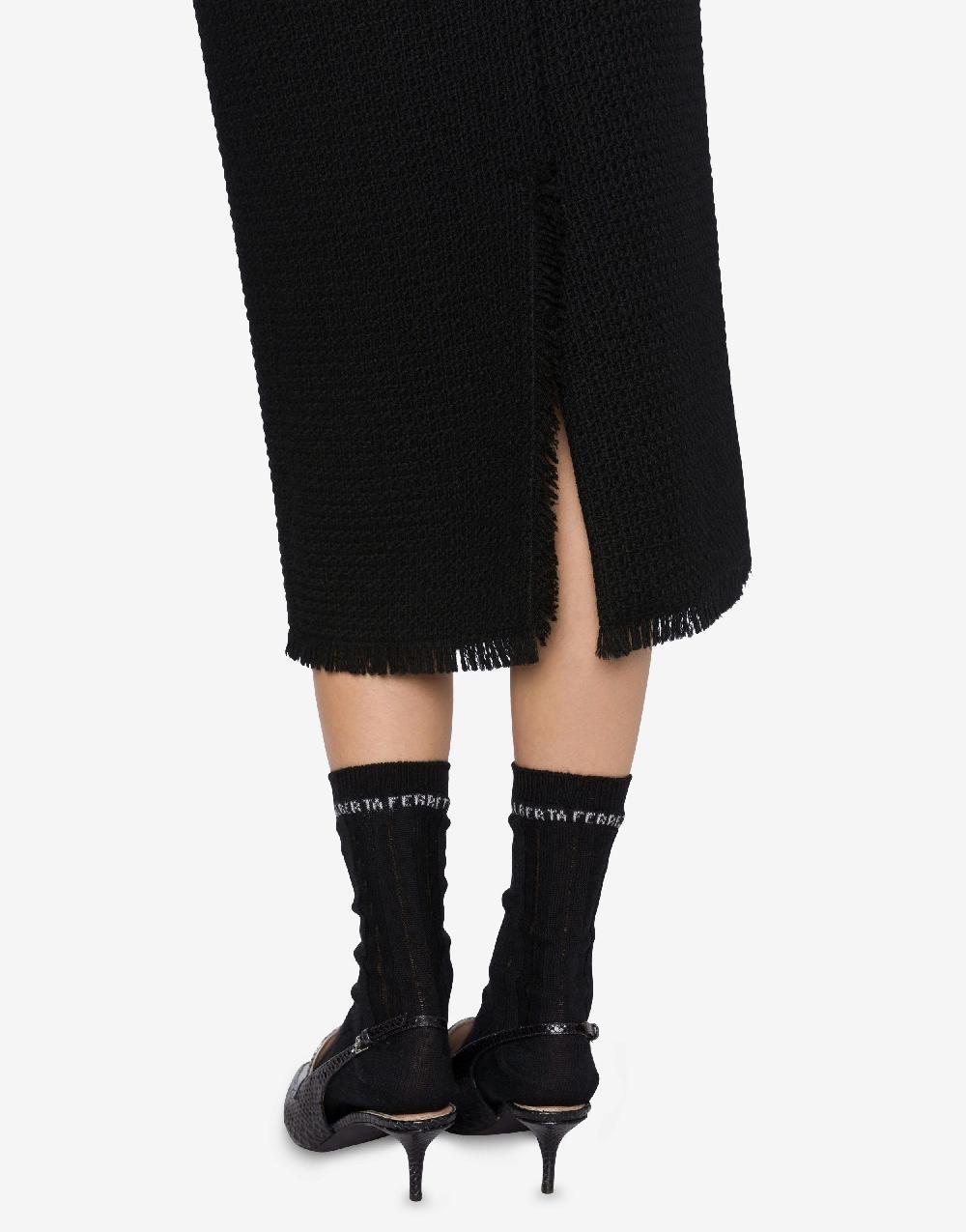 Alberta Ferretti Gonna Longuette In Stuoia Di Lana