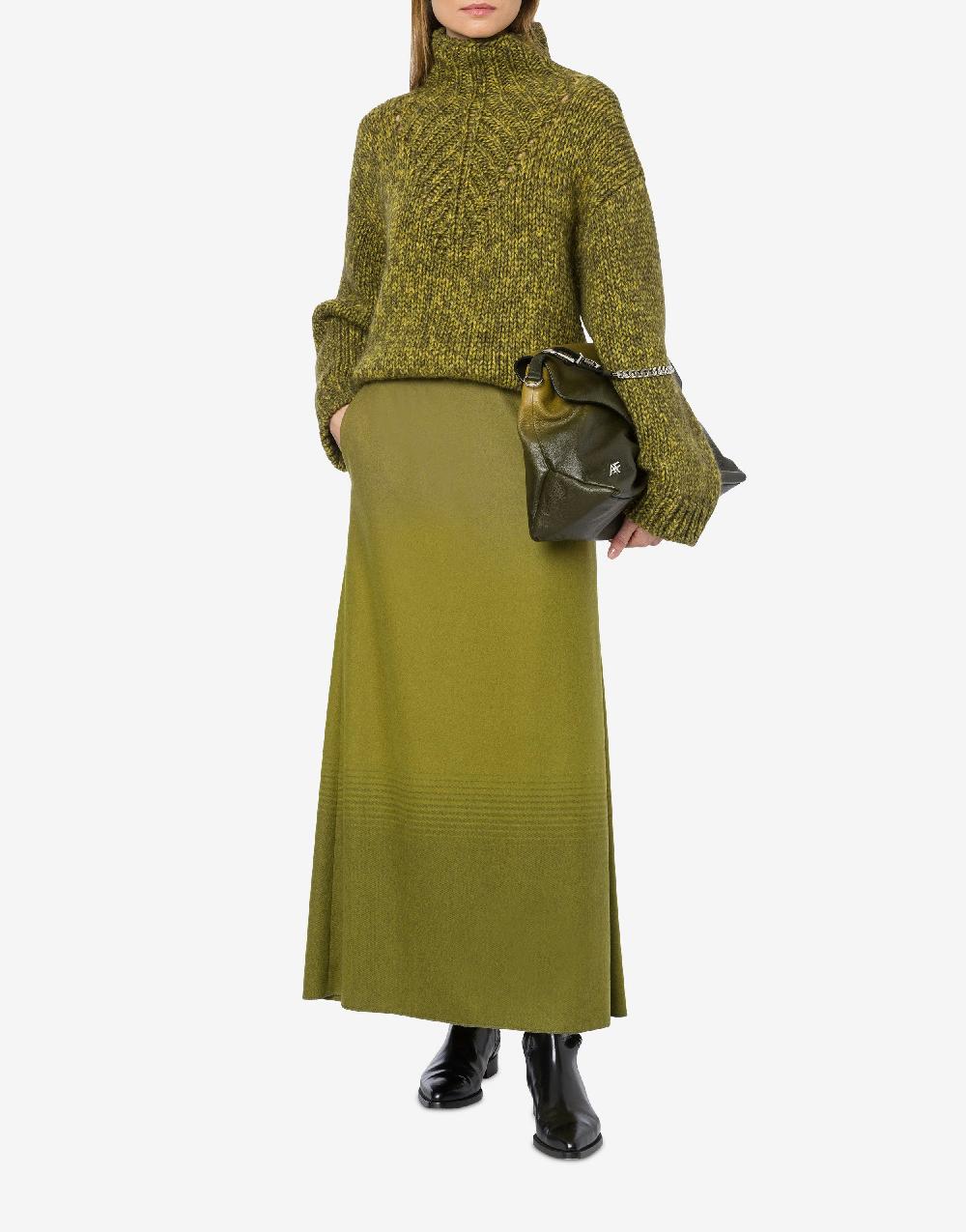 Alberta Ferretti Gonna Lunga In Flanella Sfumata