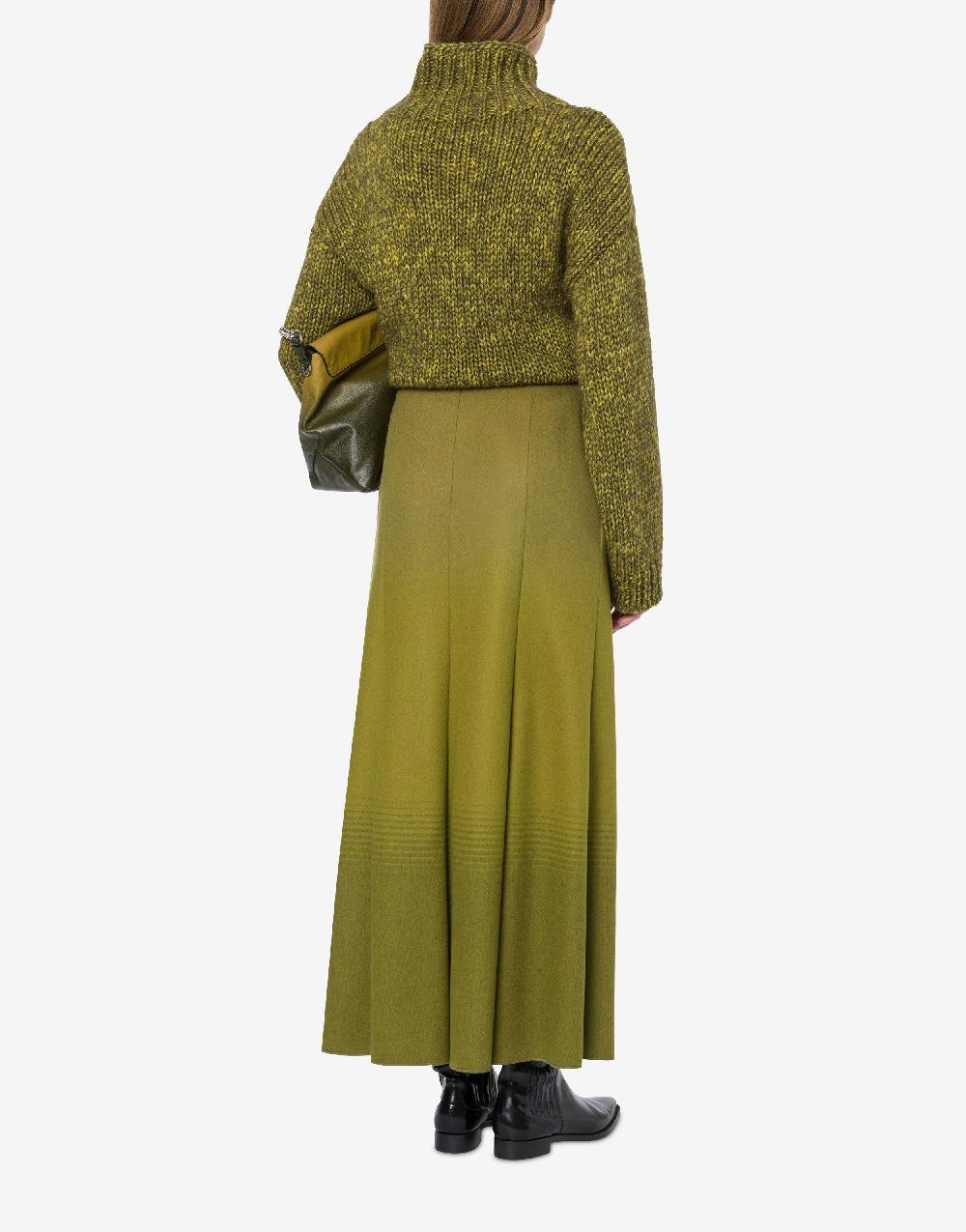 Alberta Ferretti Gonna Lunga In Flanella Sfumata