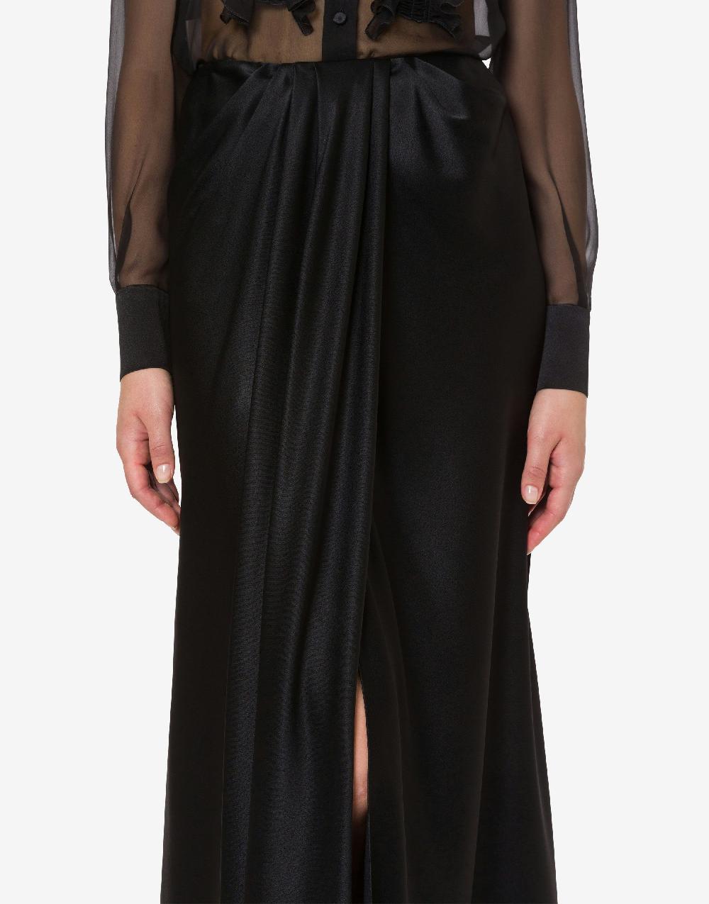 Alberta Ferretti Gonna Lunga In Raso