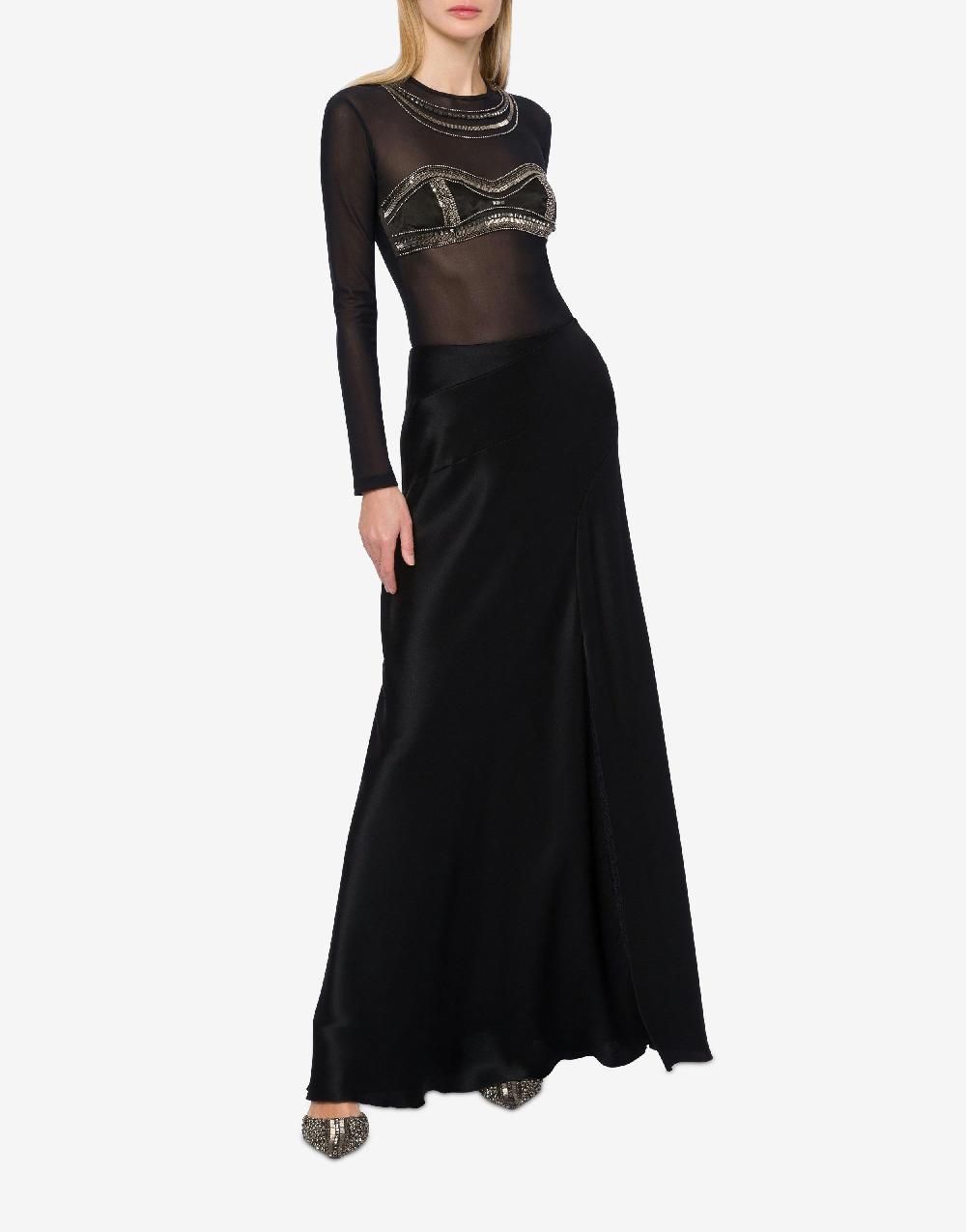 Alberta Ferretti Gonna Lunga In Raso