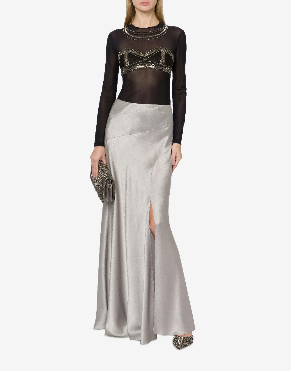 Alberta Ferretti Gonna Lunga In Raso