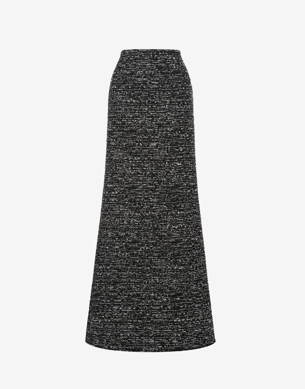 Alberta Ferretti Gonna lunga in tweed bottonato