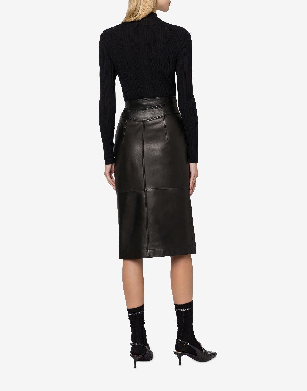 Alberta Ferretti Gonna Midi In Nappa Glossy