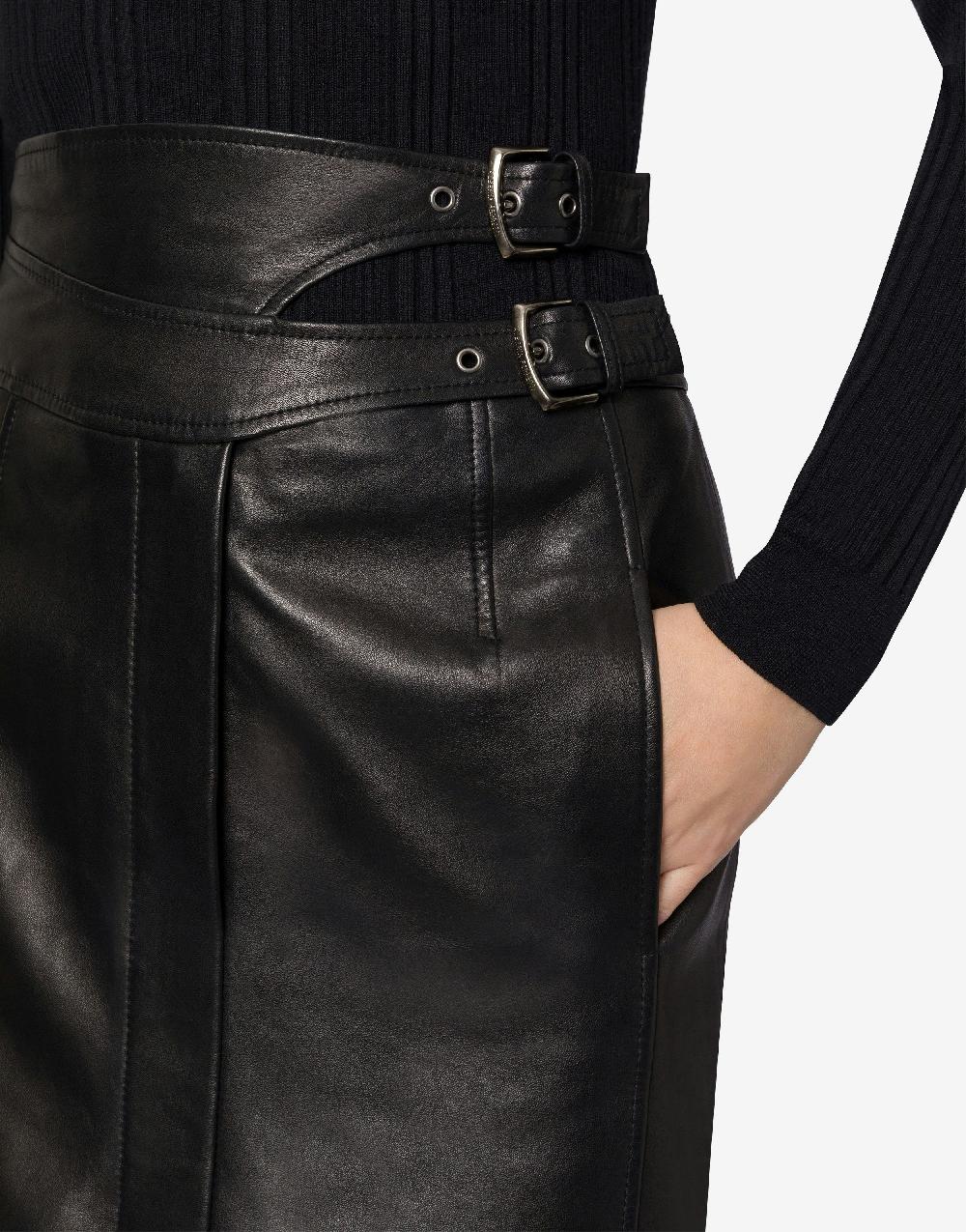 Alberta Ferretti Gonna Midi In Nappa Glossy