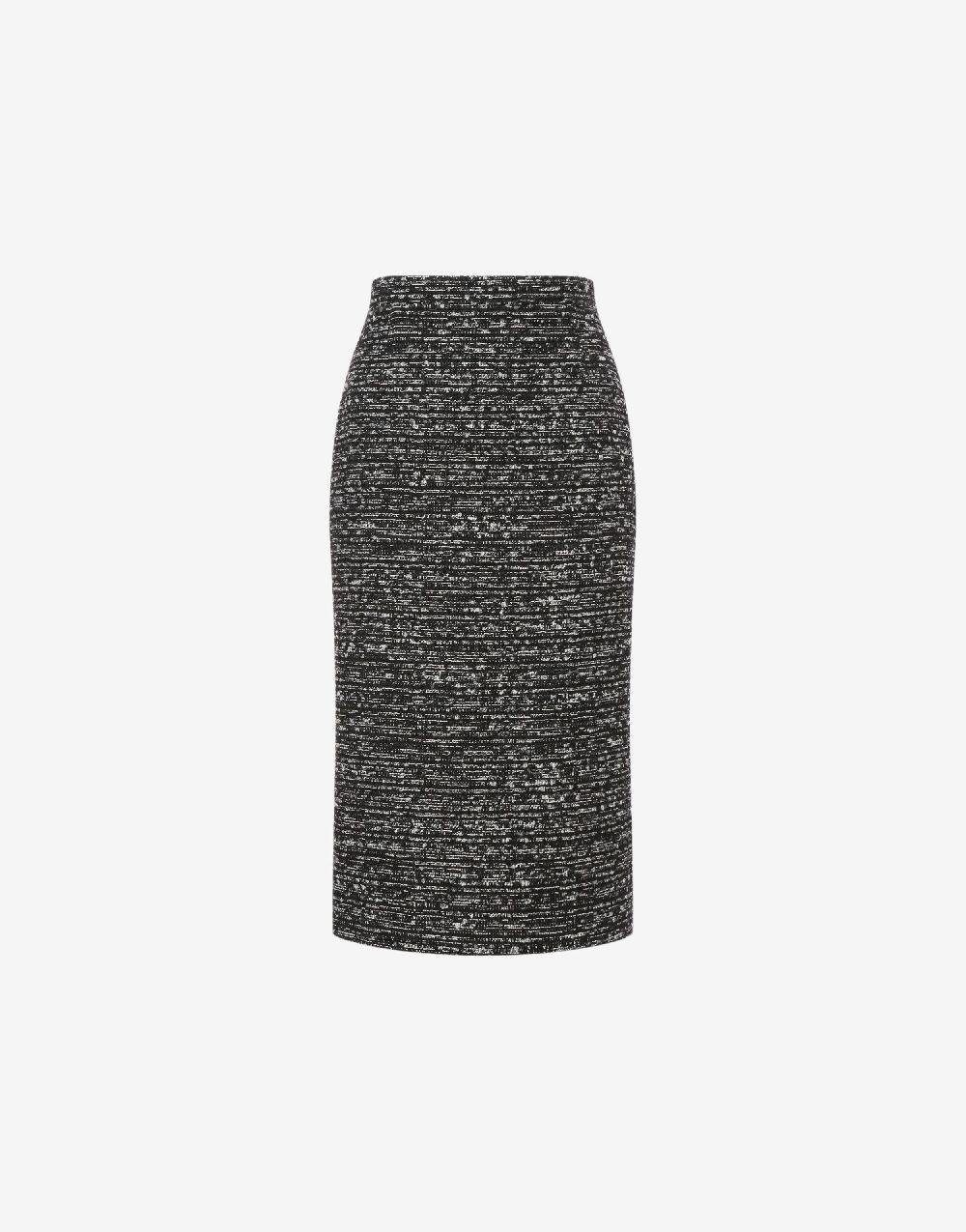 Alberta Ferretti Gonna midi in tweed bottonato