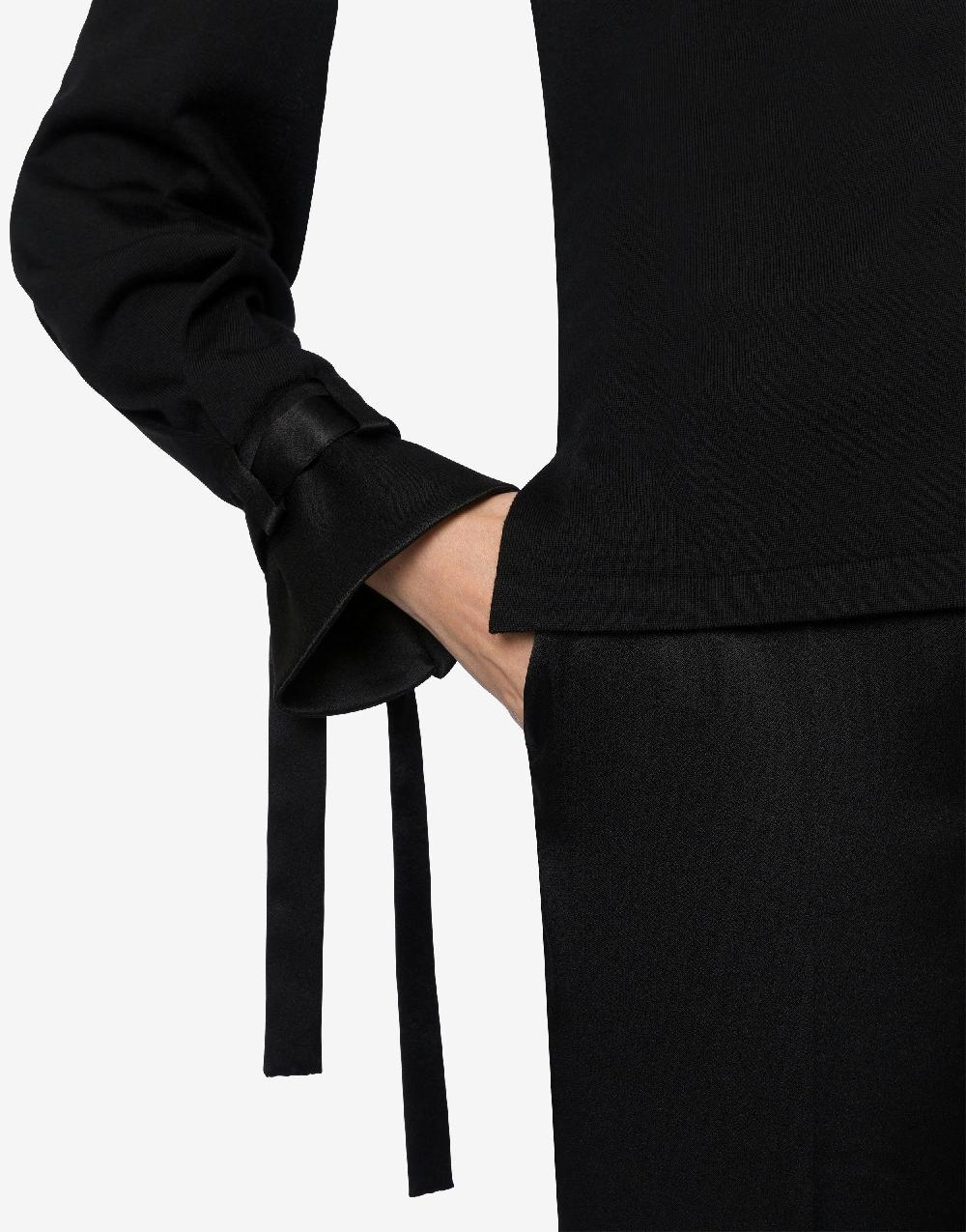 Alberta Ferretti Maglia In Lana Con Nastri In Raso