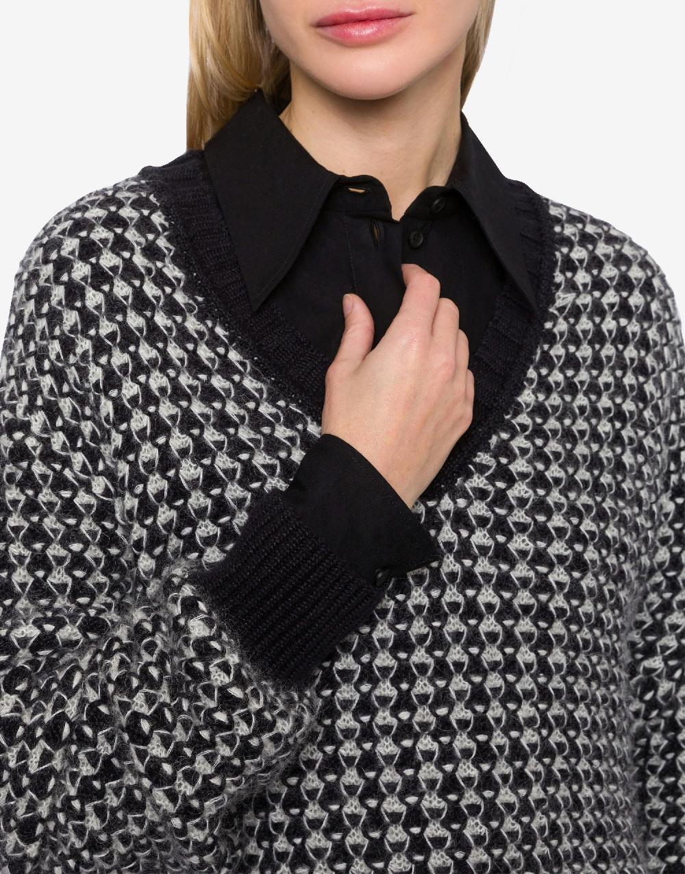 Alberta Ferretti Maglione Oversize In Misto Mohair