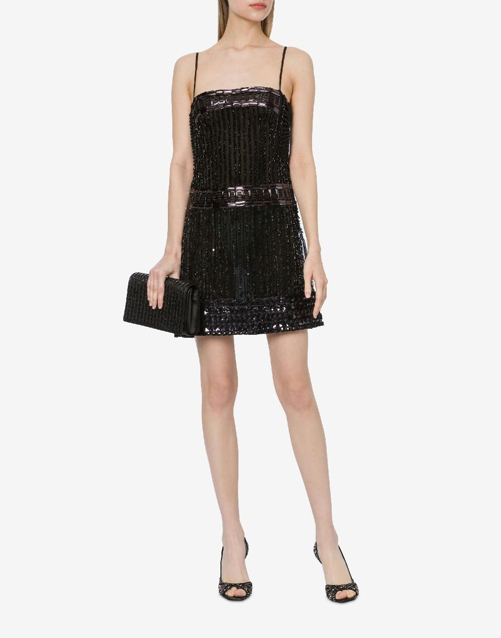 Alberta Ferretti Minidress In Tulle Con Paillettes