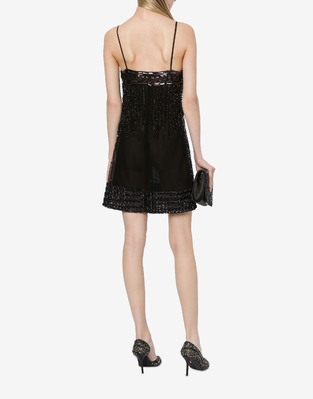 Alberta Ferretti Minidress In Tulle Con Paillettes