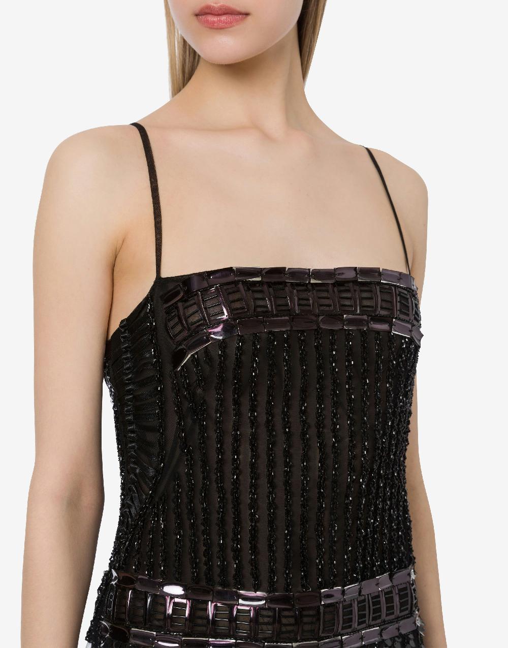 Alberta Ferretti Minidress In Tulle Con Paillettes