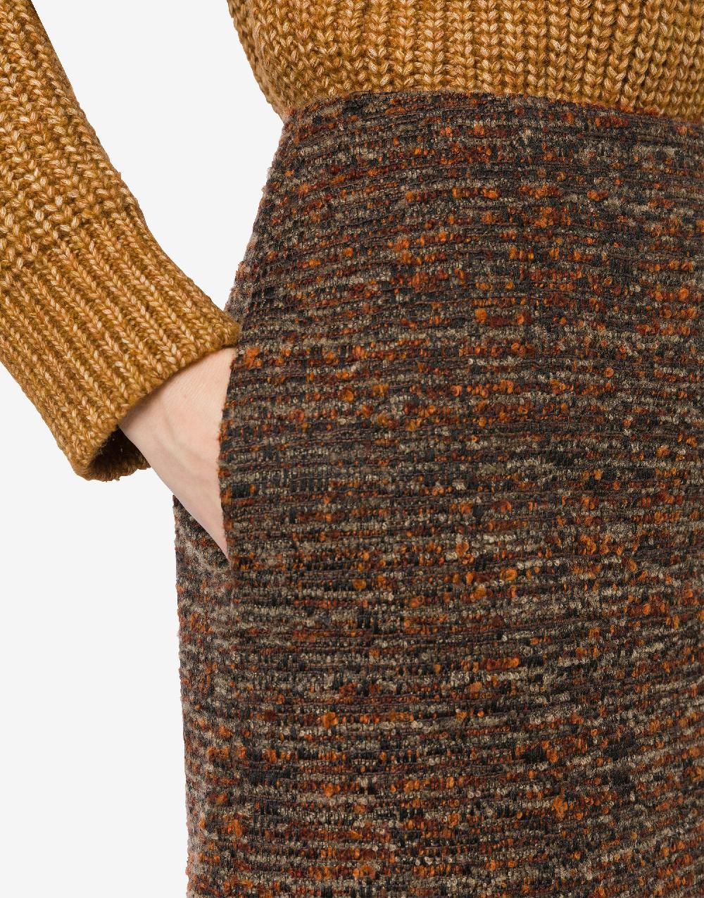 Alberta Ferretti Minigonna In Tweed Bottonato