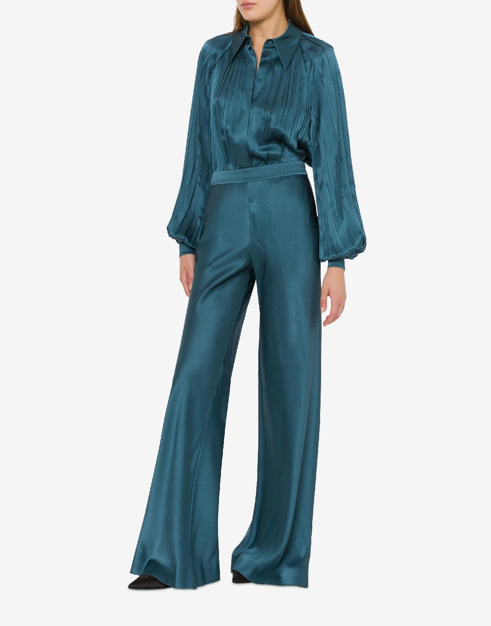 Alberta Ferretti Pantalone Flare In Raso