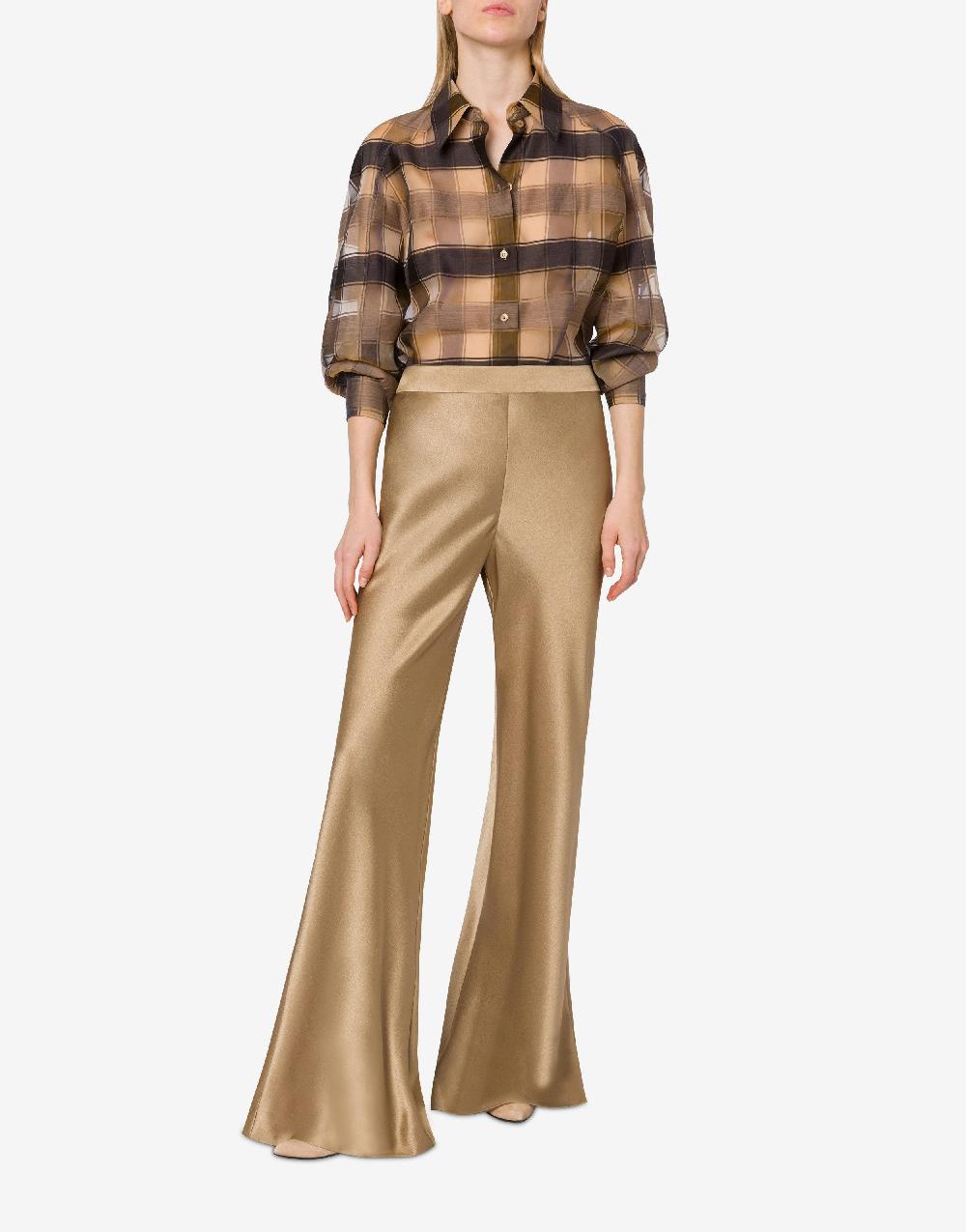 Alberta Ferretti Pantalone Flare In Raso