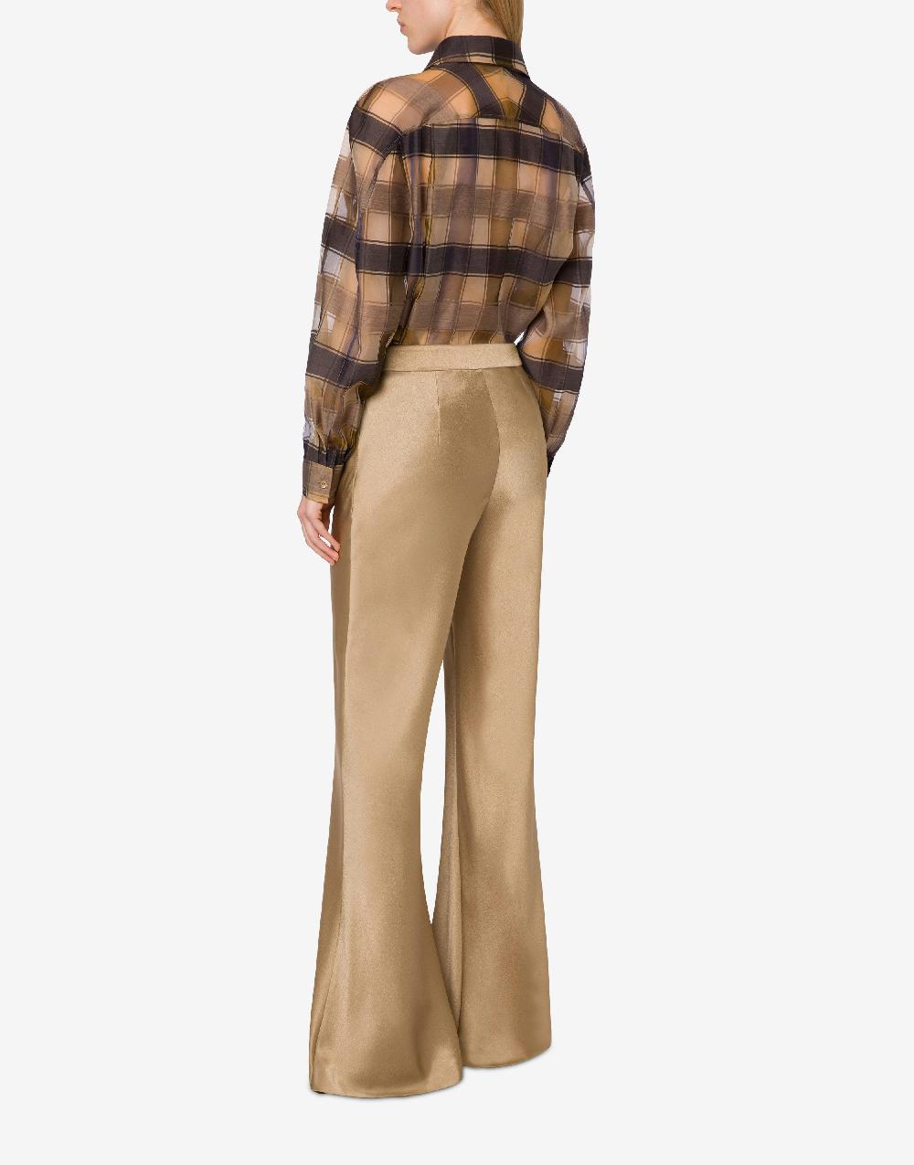 Alberta Ferretti Pantalone Flare In Raso