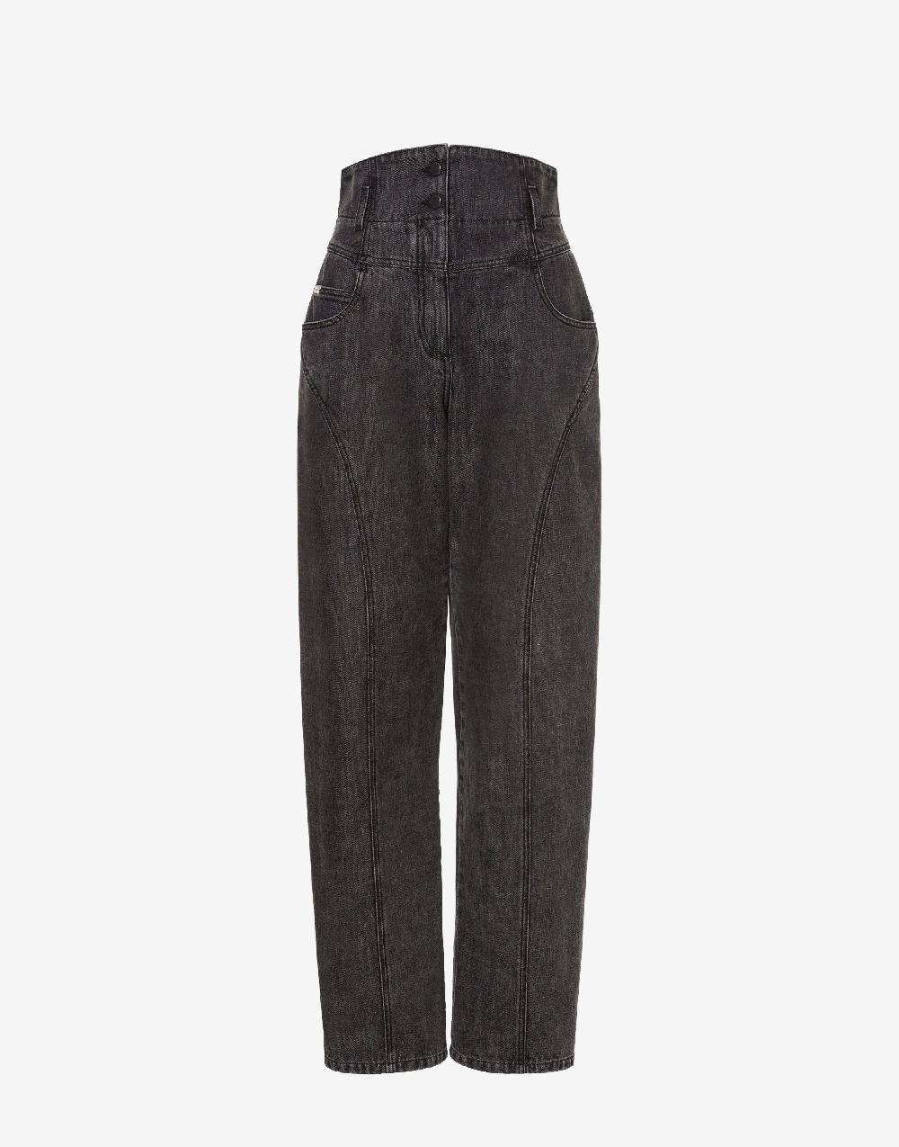 Alberta Ferretti Pantalone in denim marmorizzato