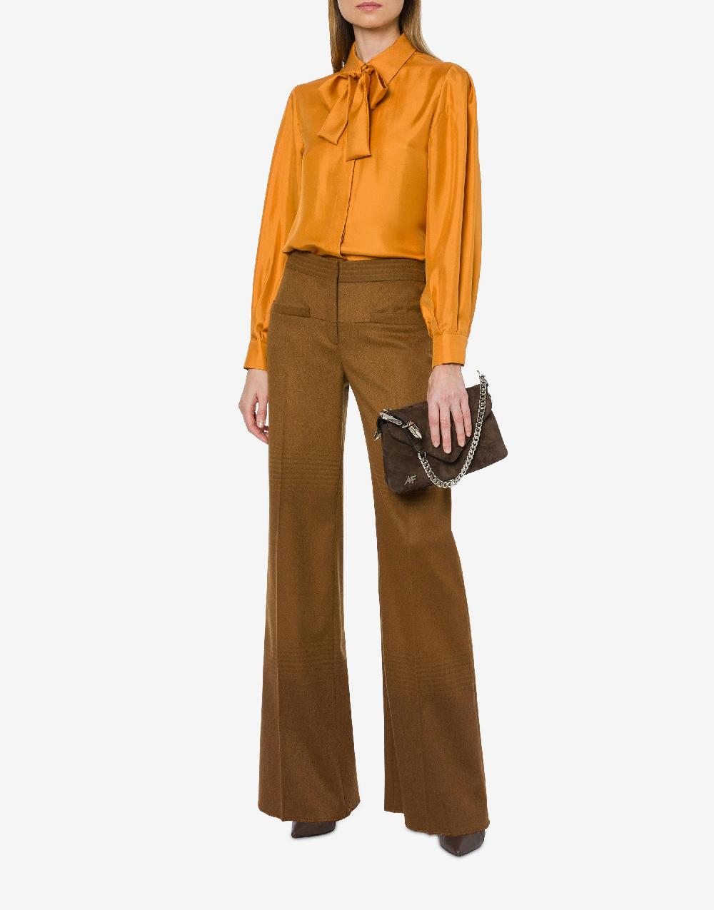 Alberta Ferretti Pantalone In Flanella Sfumata