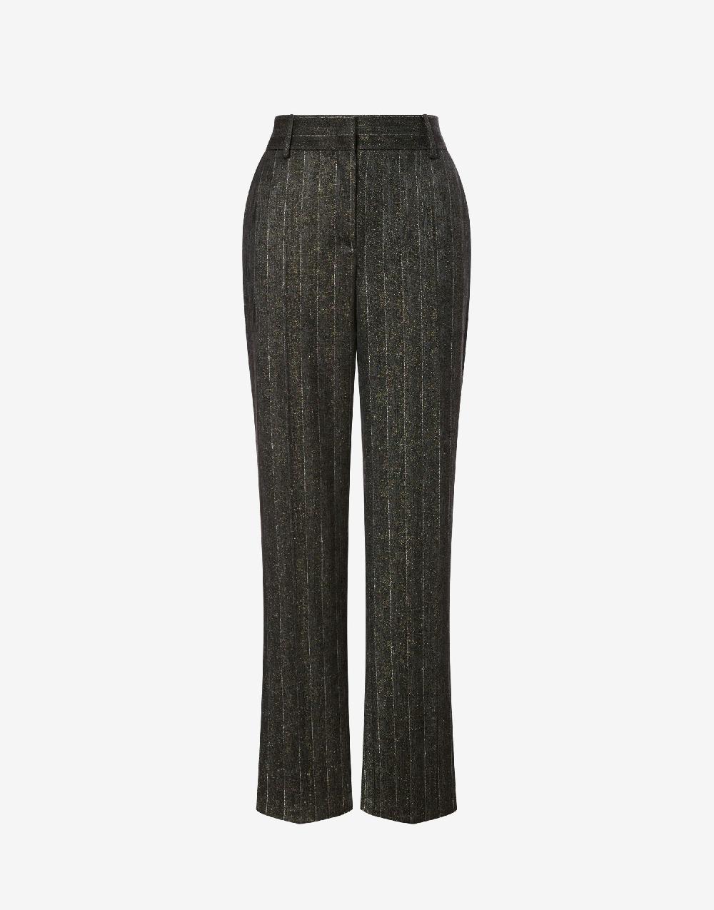 Alberta Ferretti Pantalone in gessato lurex