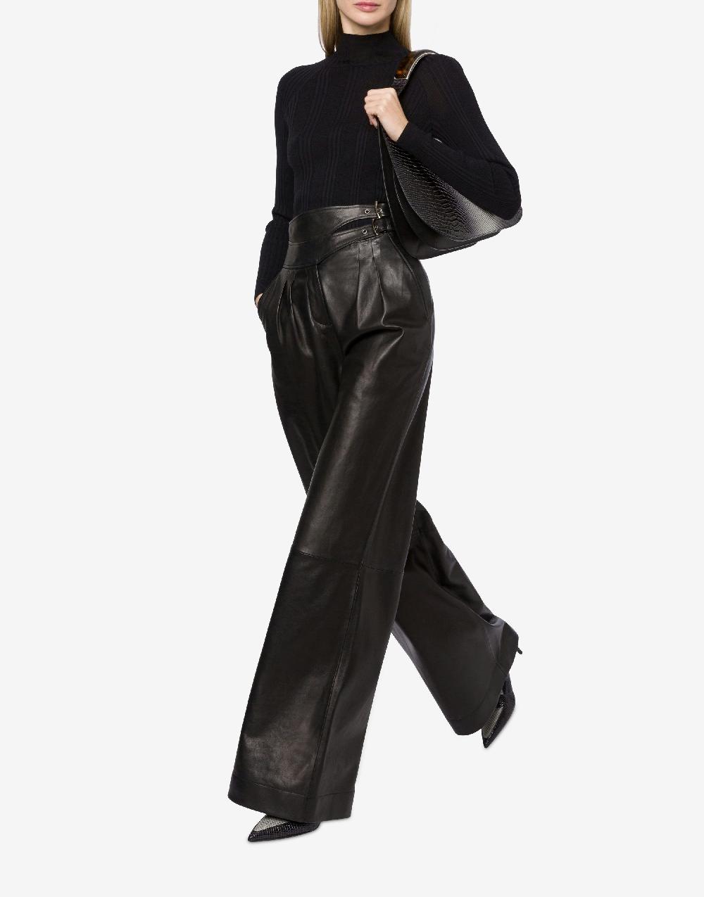 Alberta Ferretti Pantalone In Nappa Glossy