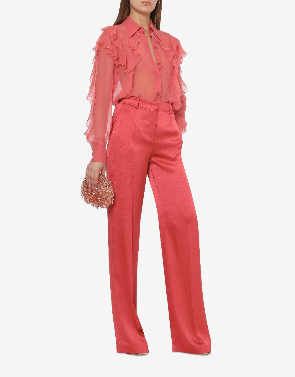Alberta Ferretti Pantalone In Raso Cocktail