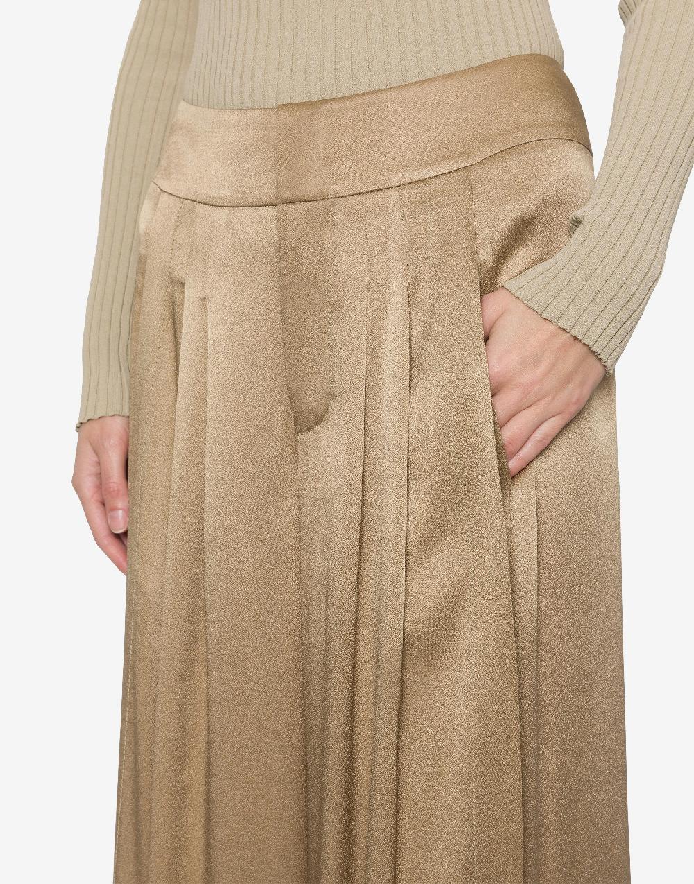 Alberta Ferretti Pantalone In Raso Con Pieghe
