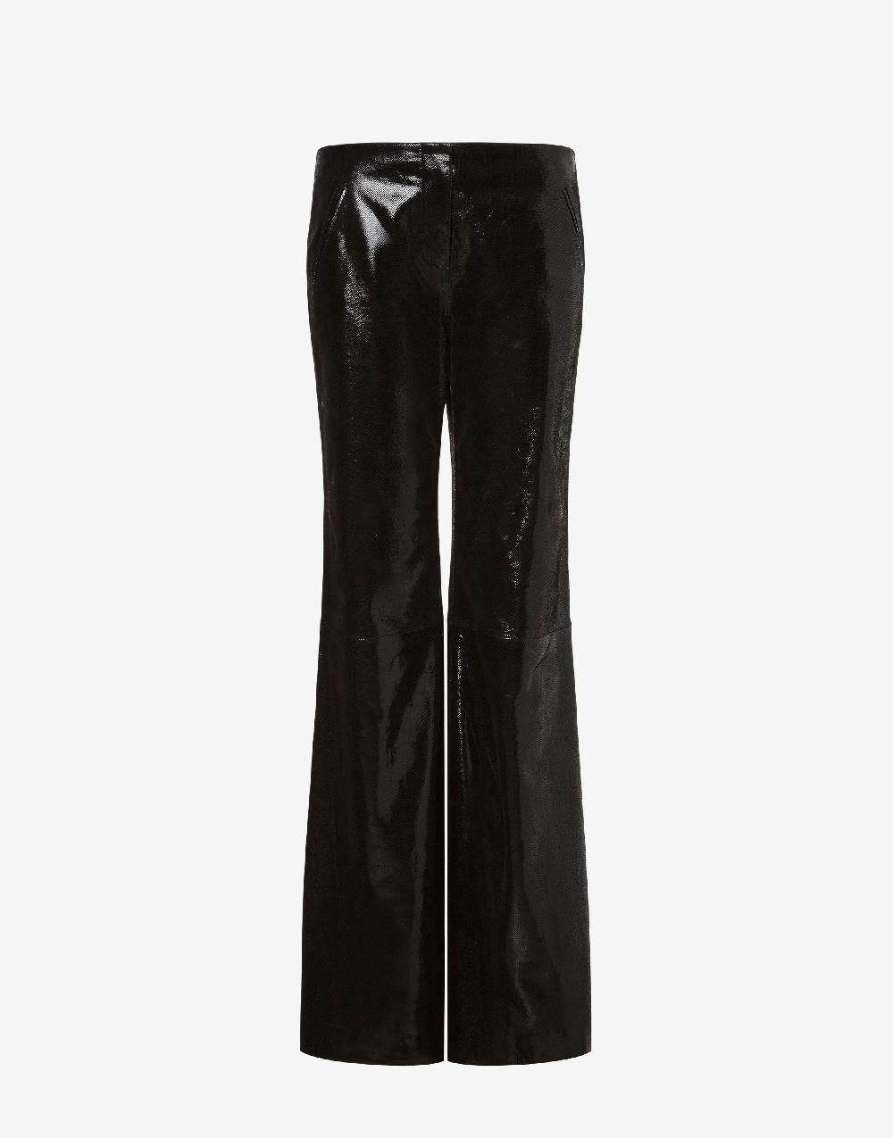 Alberta Ferretti Pantalone in suede stampa Snake