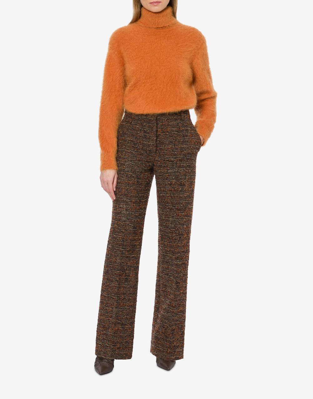 Alberta Ferretti Pantalone In Tweed Bottonato