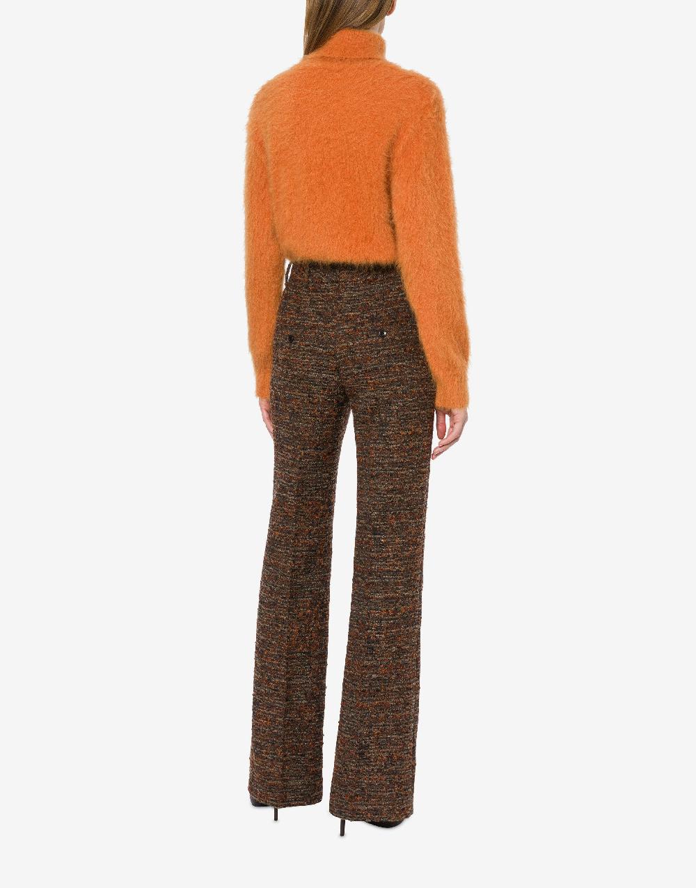 Alberta Ferretti Pantalone In Tweed Bottonato
