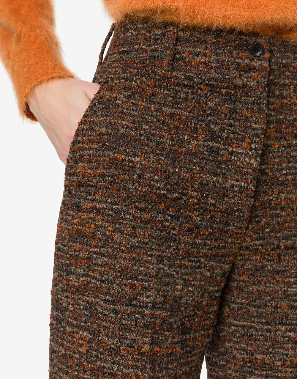 Alberta Ferretti Pantalone In Tweed Bottonato