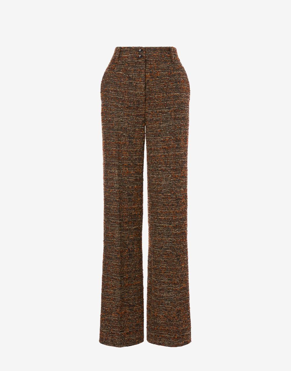 Alberta Ferretti Pantalone in tweed bottonato