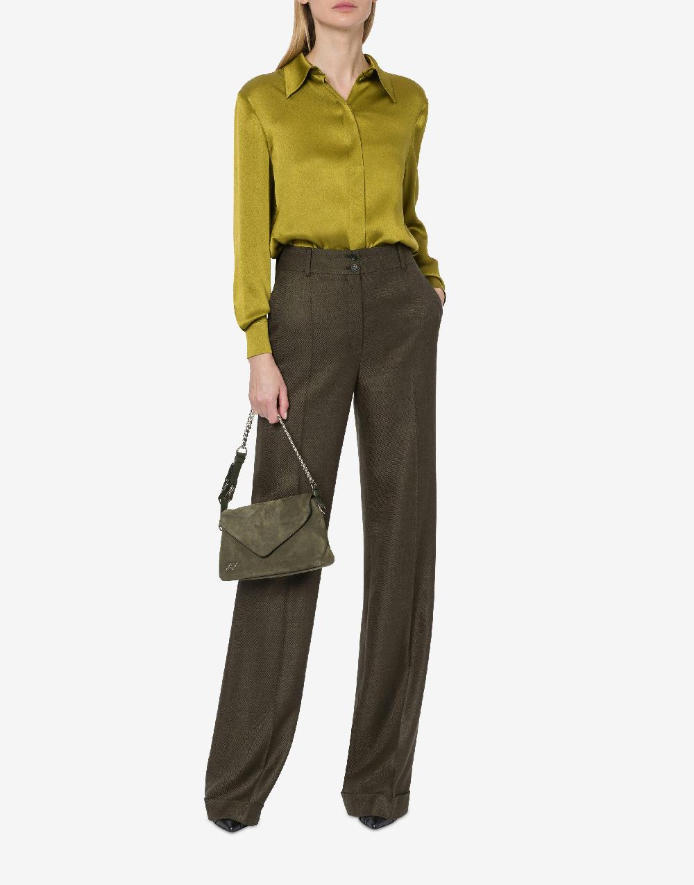 Alberta Ferretti Pantalone In Twill Fiammato