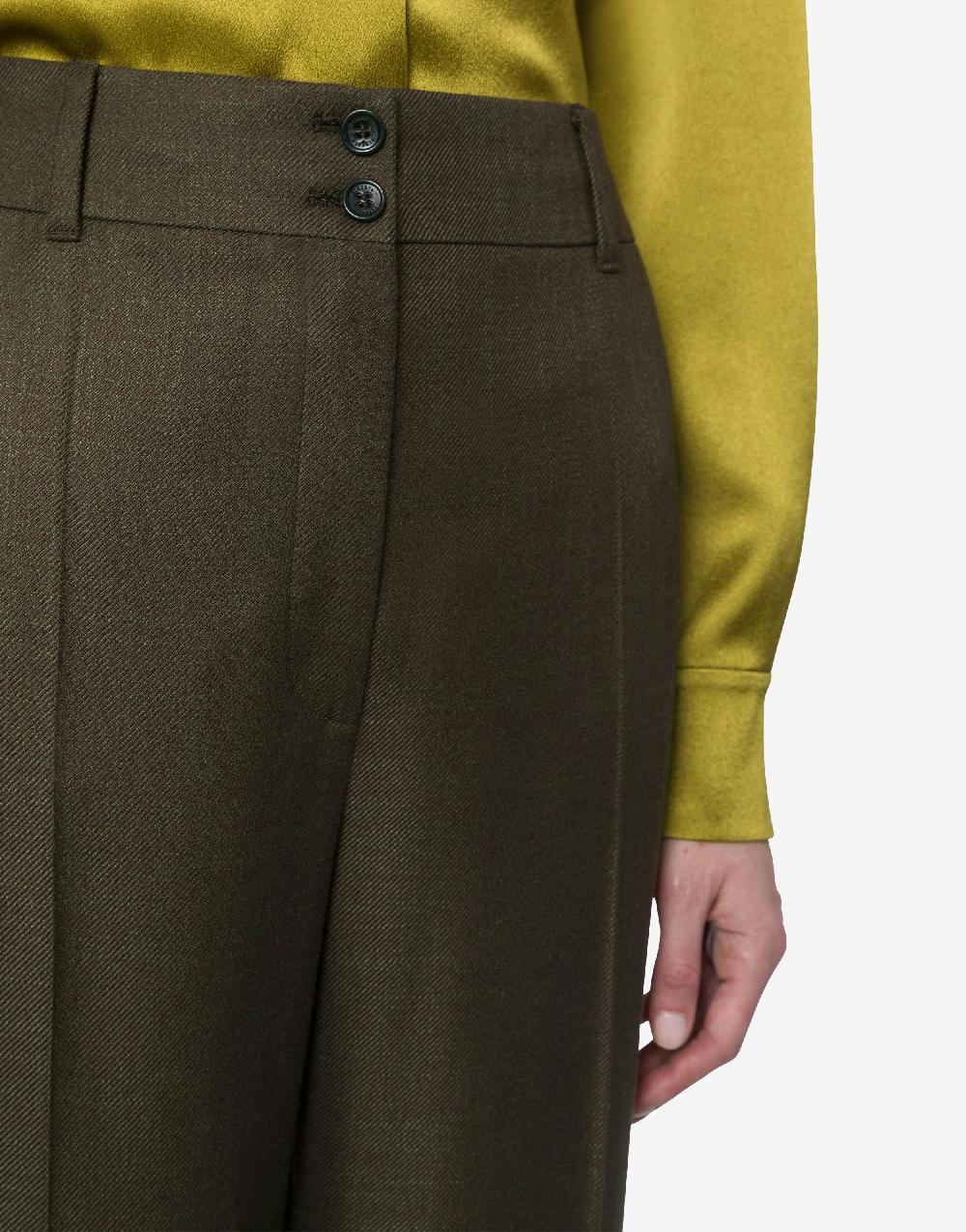 Alberta Ferretti Pantalone In Twill Fiammato