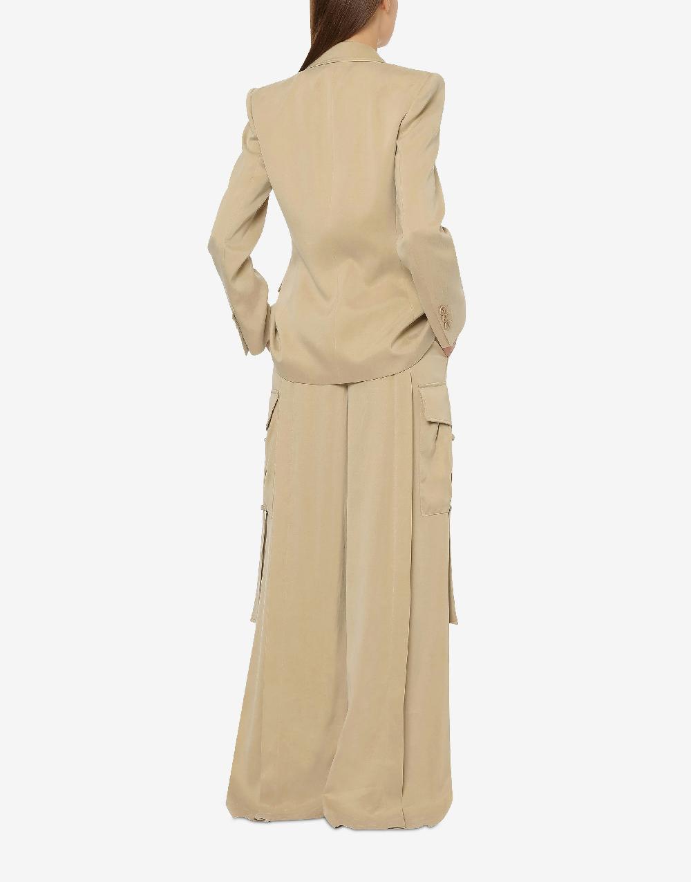 Alberta Ferretti Pantalone Oversize In Tela Lavata