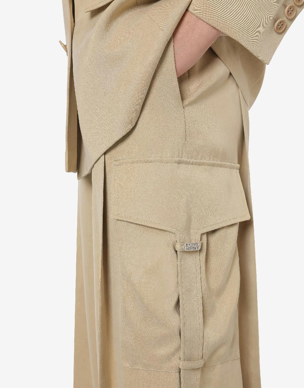 Alberta Ferretti Pantalone Oversize In Tela Lavata